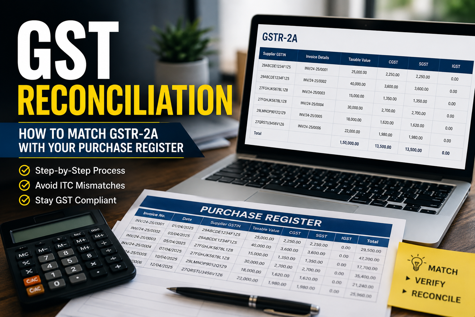 GST Reconciliation: How to Match GSTR-2A with Your Purchase Register